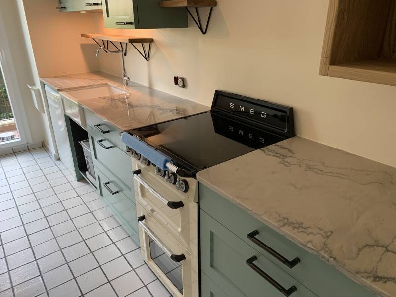 plan de travail en granit White macaubas sur Montpellier