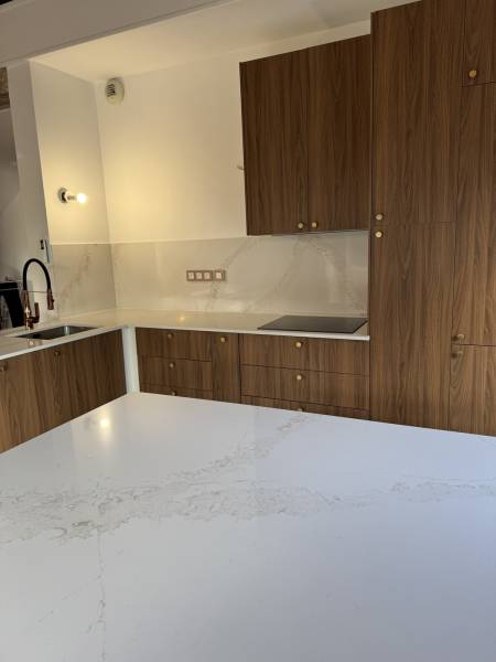 Plans de travail et ilot en Quartz Silestone Bronze Rivers sur Castelnau le lez