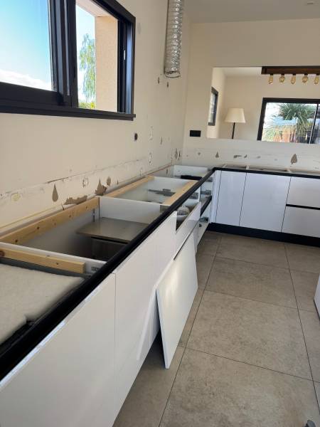 démontage des plans existants en granit noir Zimbabwé