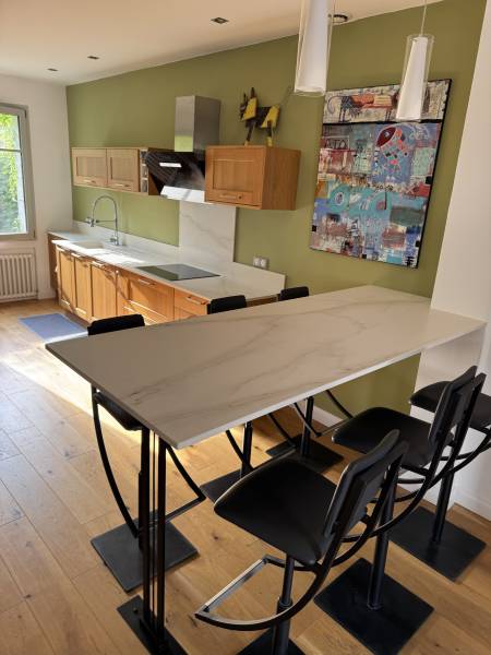plan de travail en laminam Marbre Gold sur Montpellier
